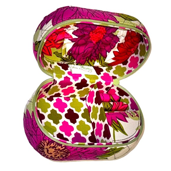 💥FINAL VERA BRADLEY jewelry zip travel case hard luggage shell - Picture 1 of 8